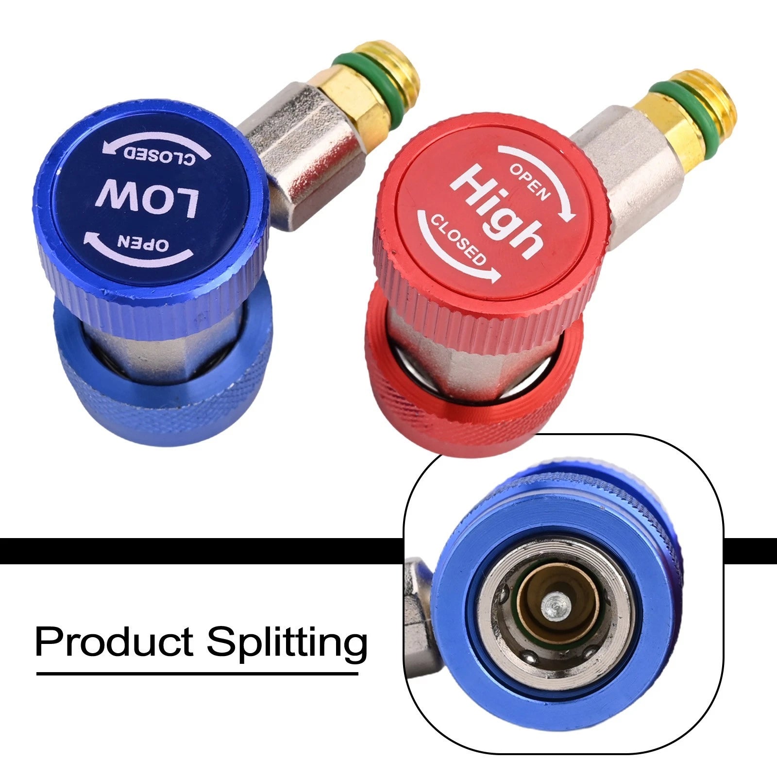 2X R134A Quick Connector Adapter Coupler for Auto AC Manifold Gauge