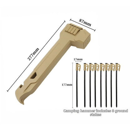 Dual Function Hammer for Camping Gear (Drive & Extract Tent Pegs)