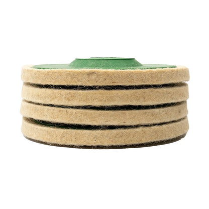 Set of 4 Wool Buffing Grinder Wheel Felt Polishing Discs 5 Inch