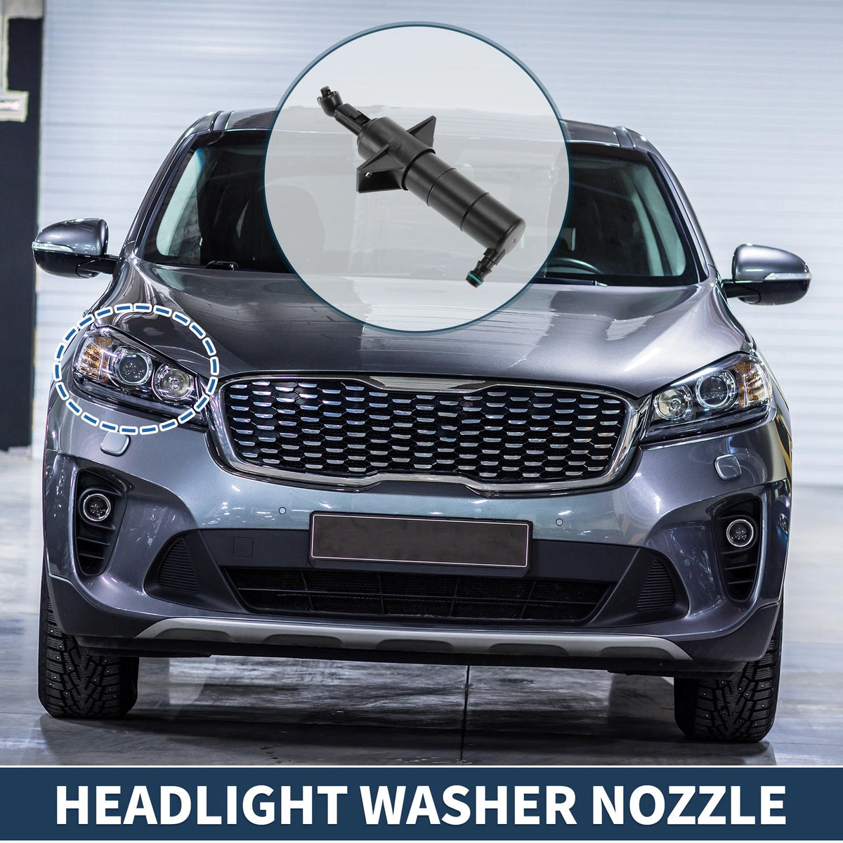 Front Passenger Headlight Washer Nozzle Replacement for Mercedes-Benz GLK350 (2010–2015)
