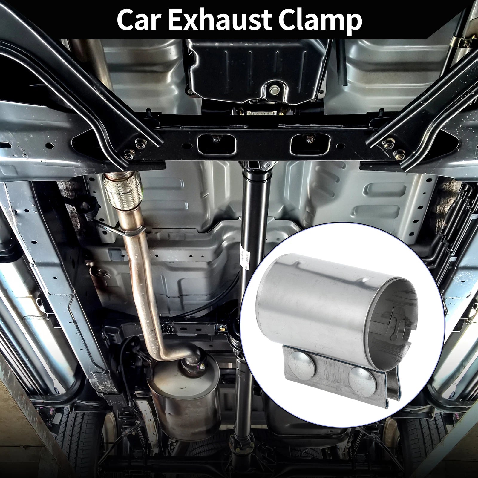 Exhaust Pipe Clamp for Car (2.17" 87mm)