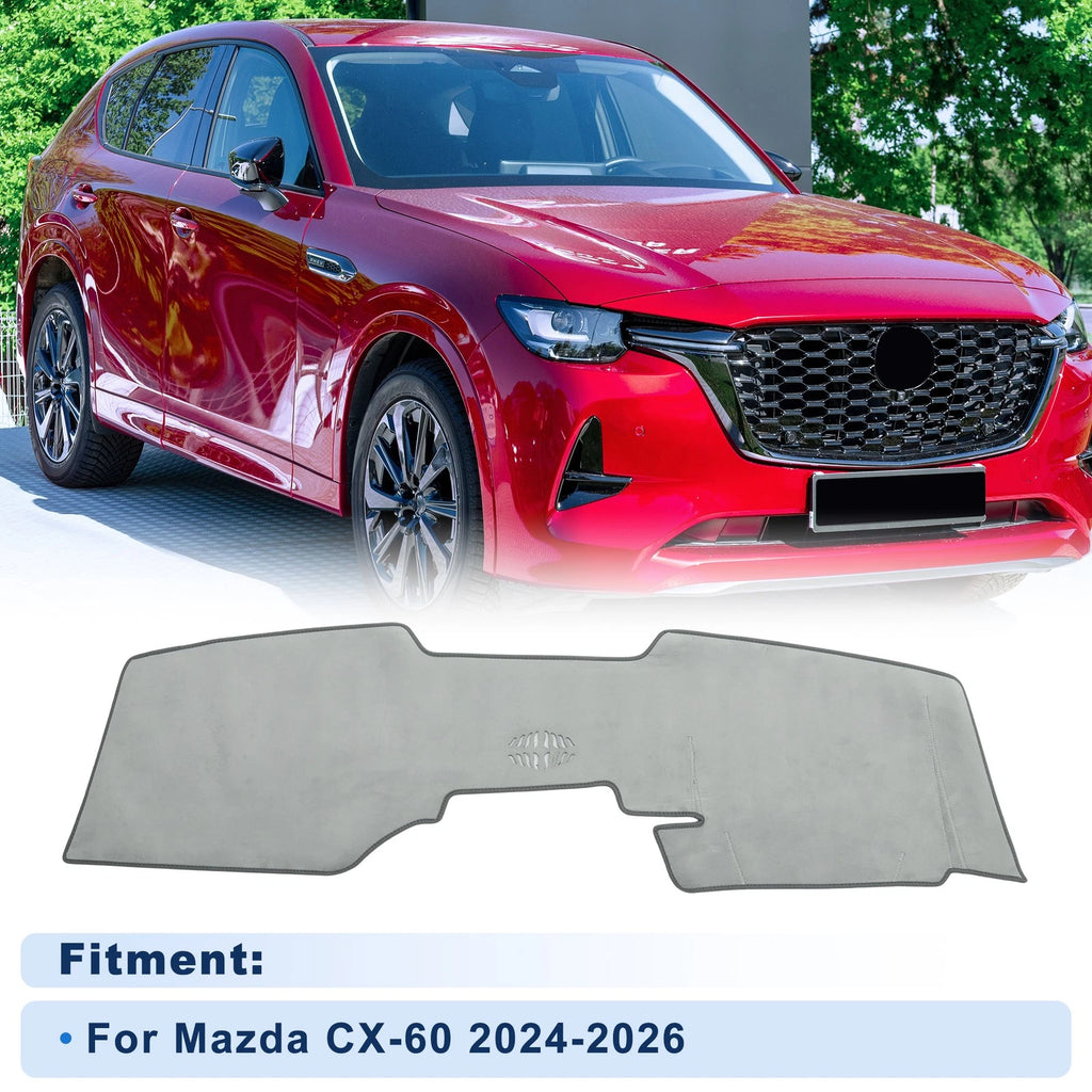 Dash Cover for Mazda CX-60 (2024–2026) Without HUD Flannel Gray