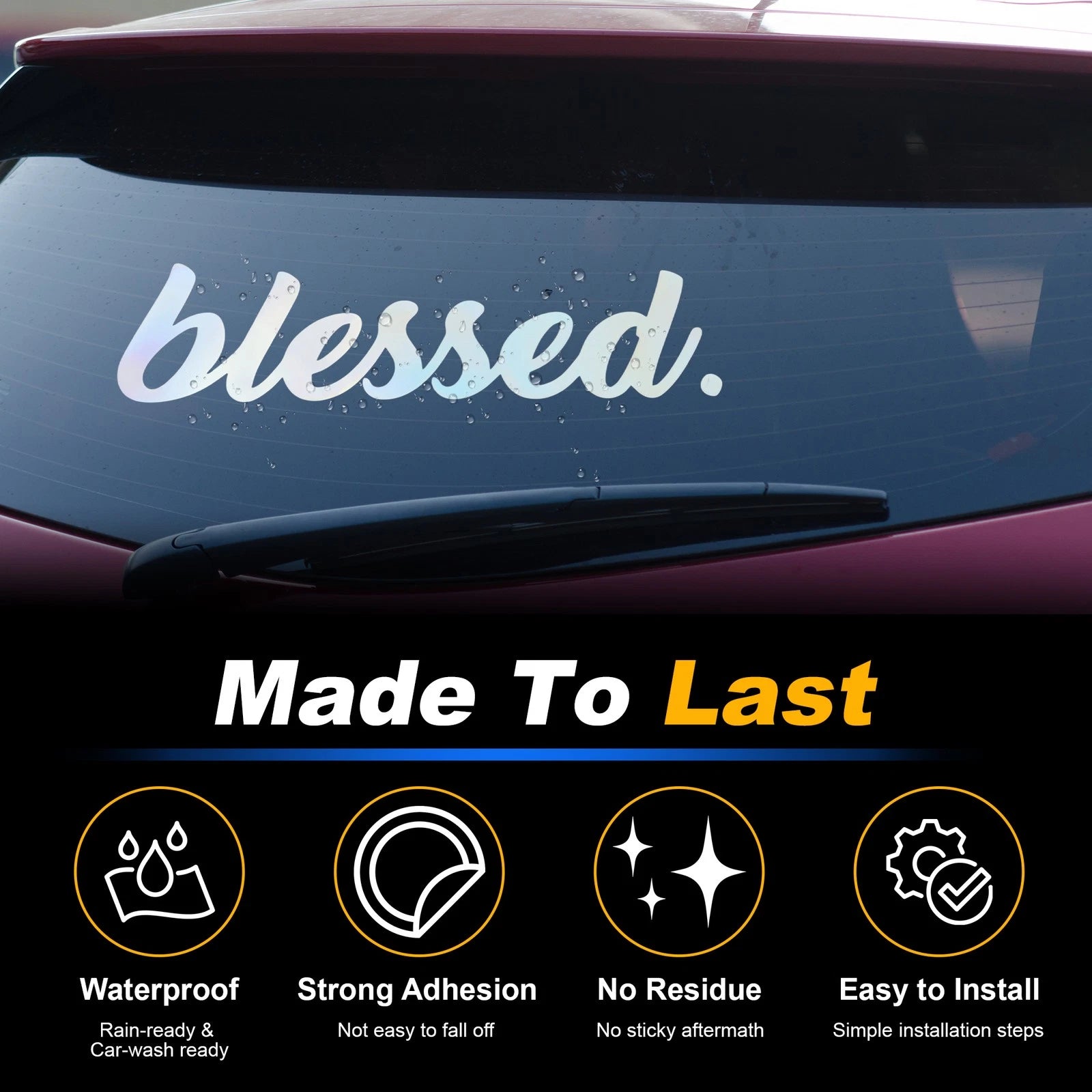 Reflective Bumper Decal for