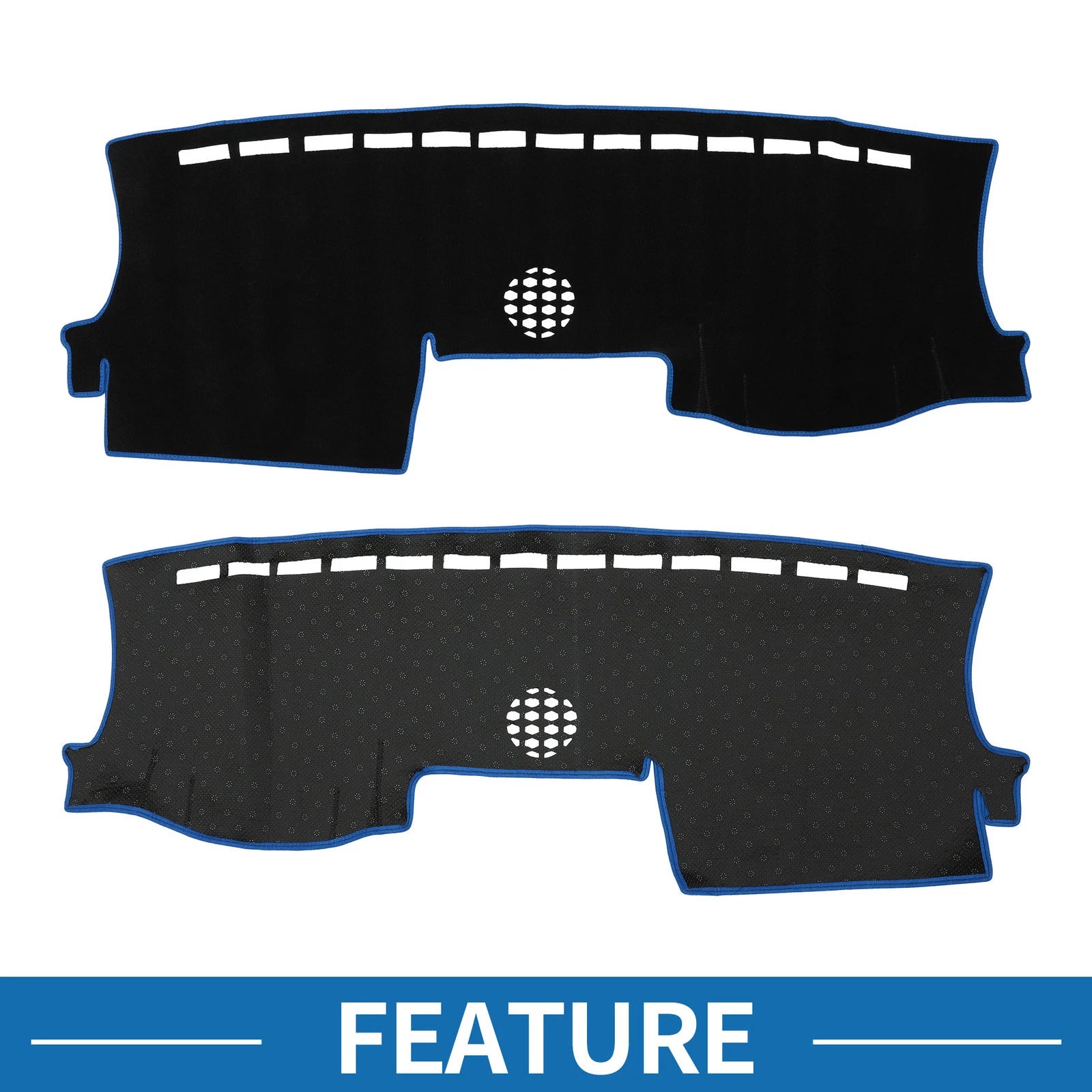 Dashboard Cover Mat for Ford Ranger (Black Blue)