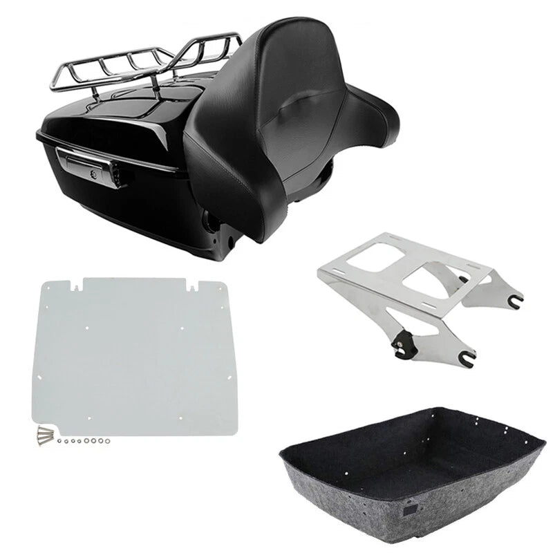 King Trunk Backrest Rack Mount for Harley Touring Road Electra Glide (2014–2026)