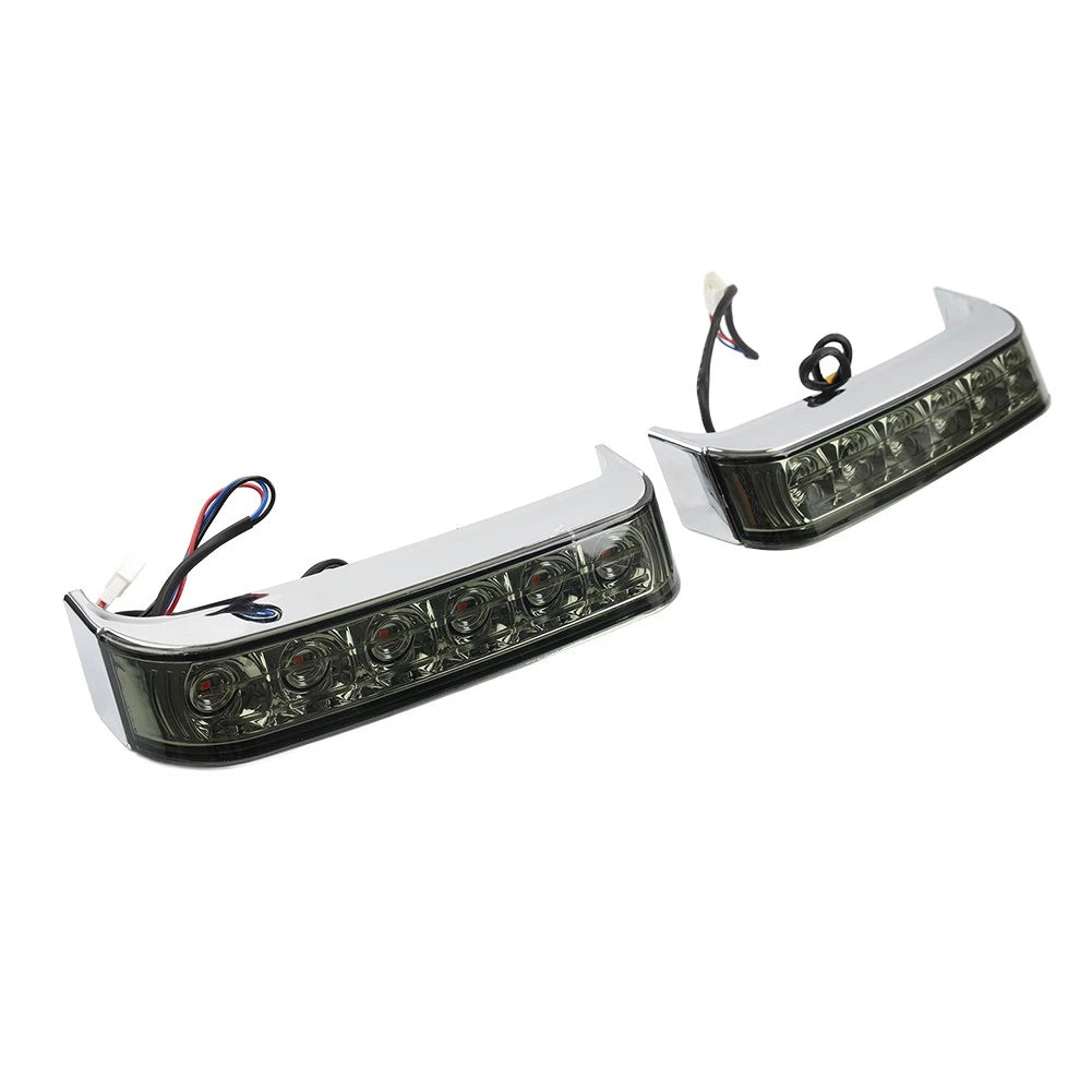 Chrome Saddlebag Run Brake Tail Light for Harley Touring Street Glide (2009–2023)