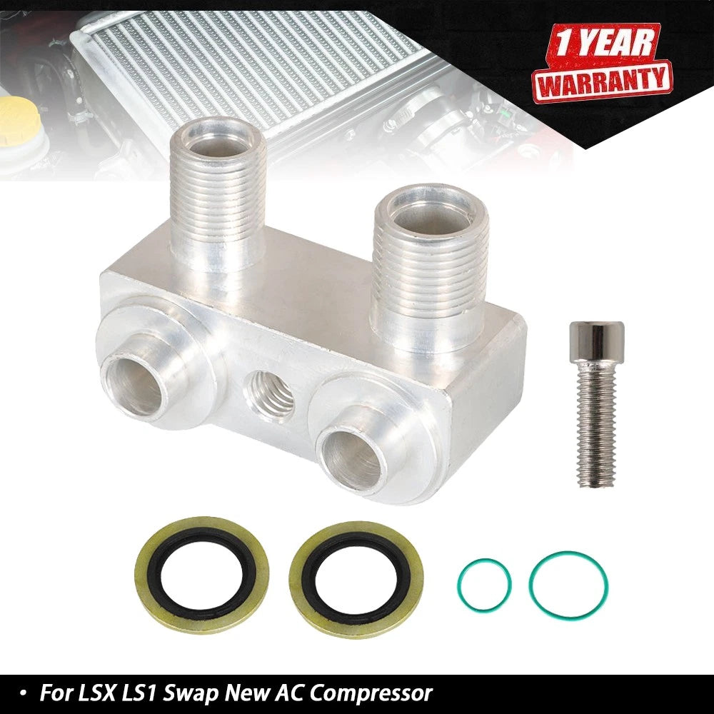 Adapter Fitting for LSX LS1 Swap AC Compressor (CNC Machined)