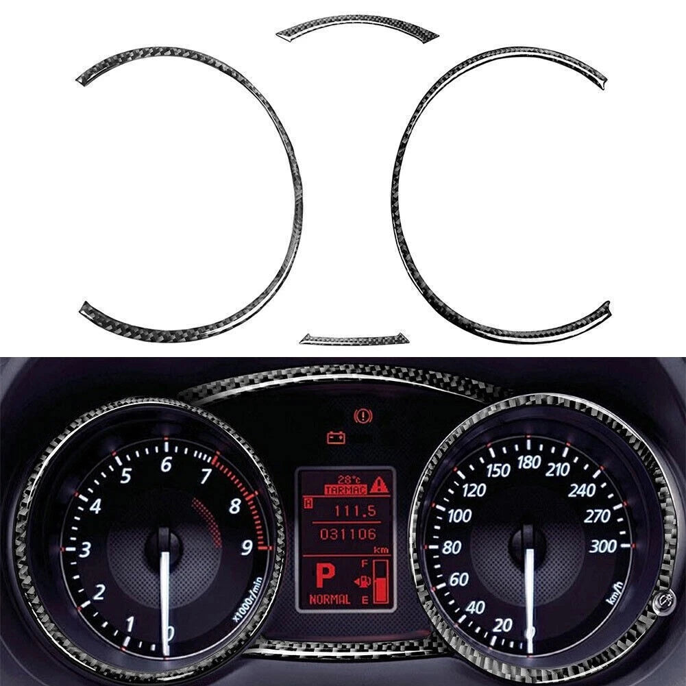 4 Pcs Car Speedometer Panel Frame Trim For Mitsubishi Lancer EVO X MR 2008-2015