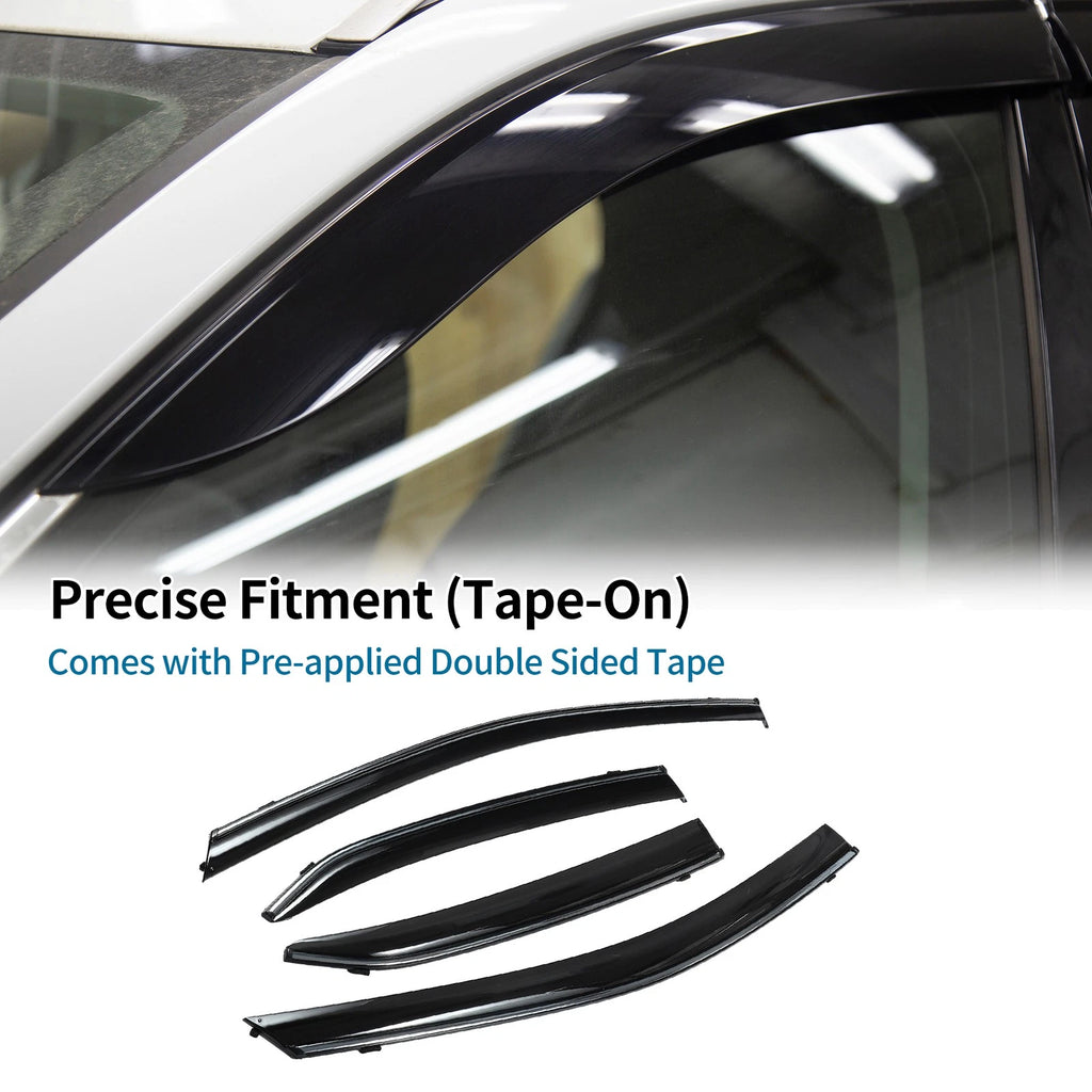 Window Deflectors Side Vent Visors Black 1 Set for Toyota Camry (2018–2019)