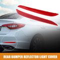 Rear Bumper Reflector Light Cover Pair for Hyundai Sonata (2006–2014) Red