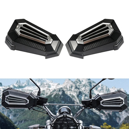 2X Handguard Shield Deflector for Honda Harley (Universal) Black Silver