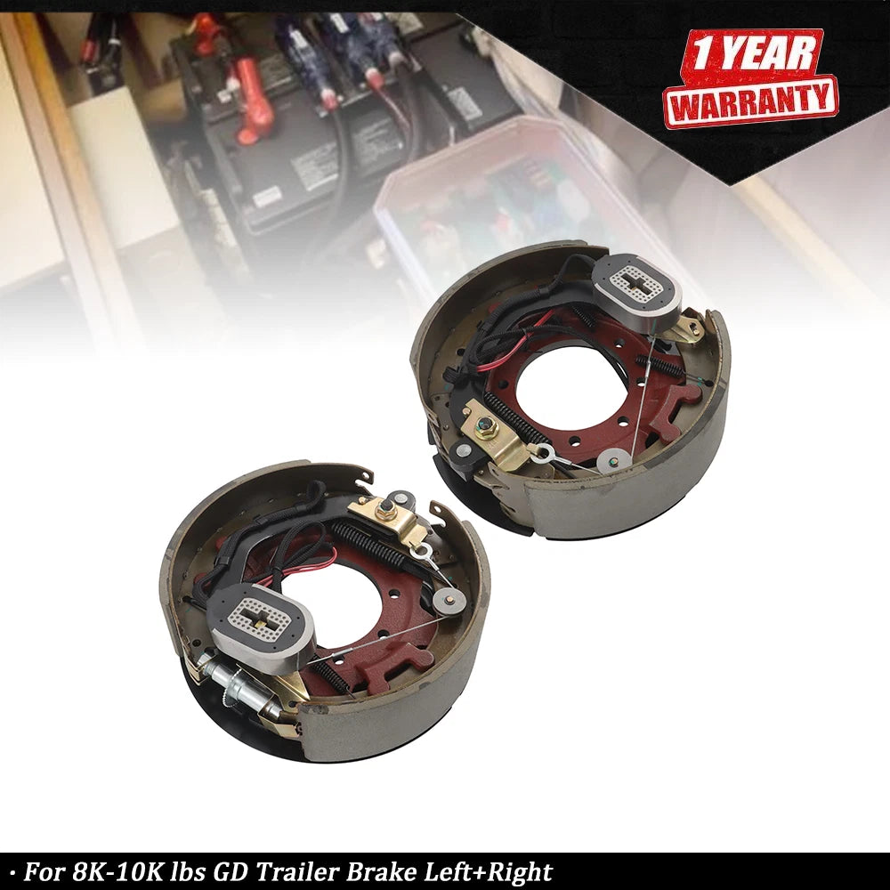 2pc Electric Backing Plate for Trailer Brake 8K-10K lbs (Left+Right)