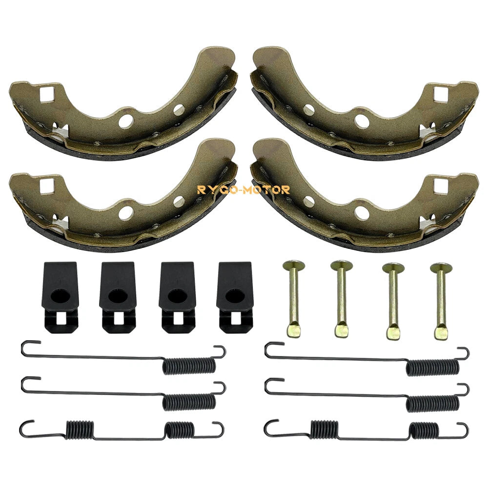 Rear Brake Shoes & Springs Pins for Kawasaki Mule 2510 2520 KAF620 A/B (1993–2000)
