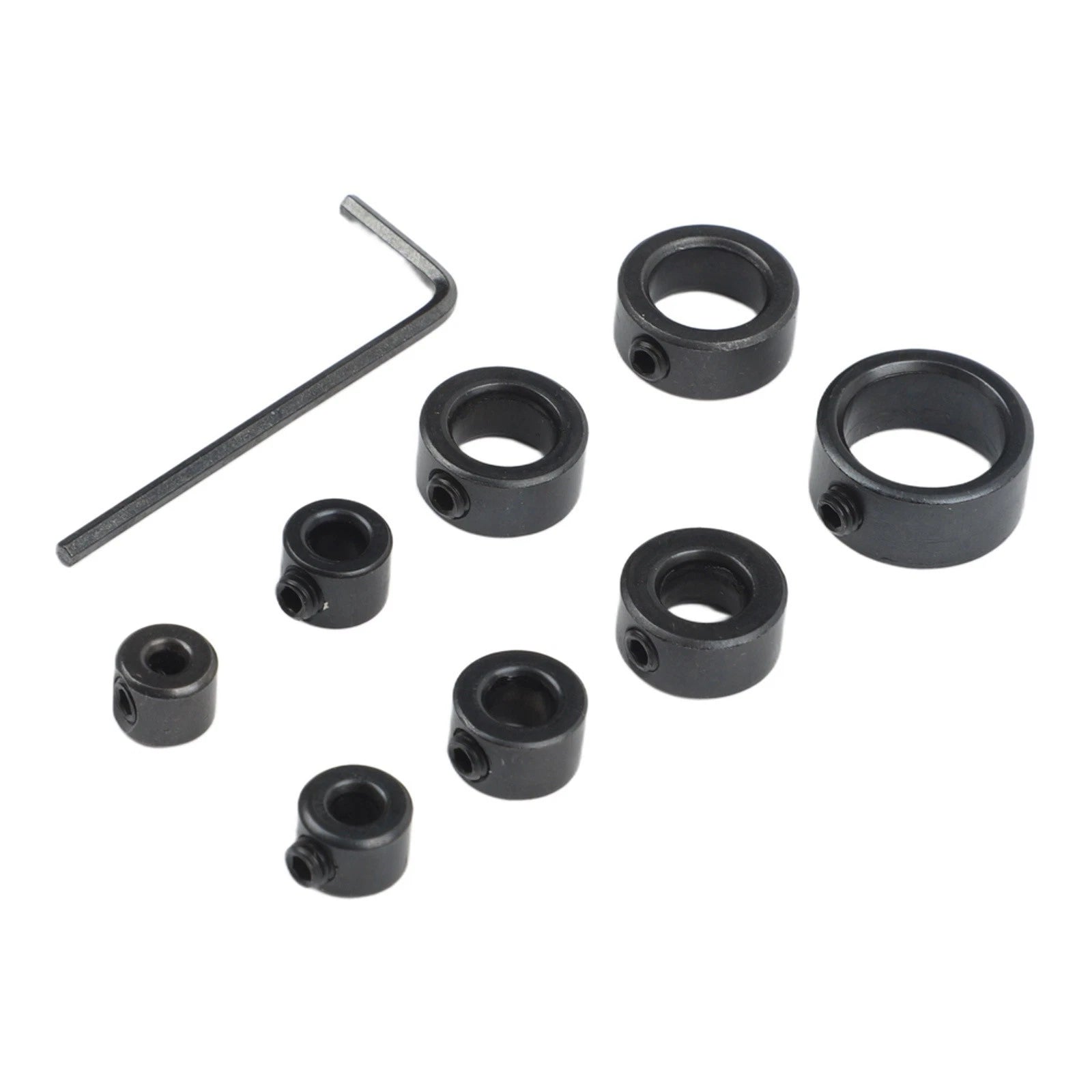 9Pcs Drill Bit Stop Collar for Depth Control with Hex Wrench