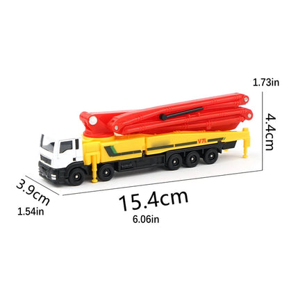 Concrete Pump Truck Diecast Model for Engineering Vehicle (1:100 Scale)
