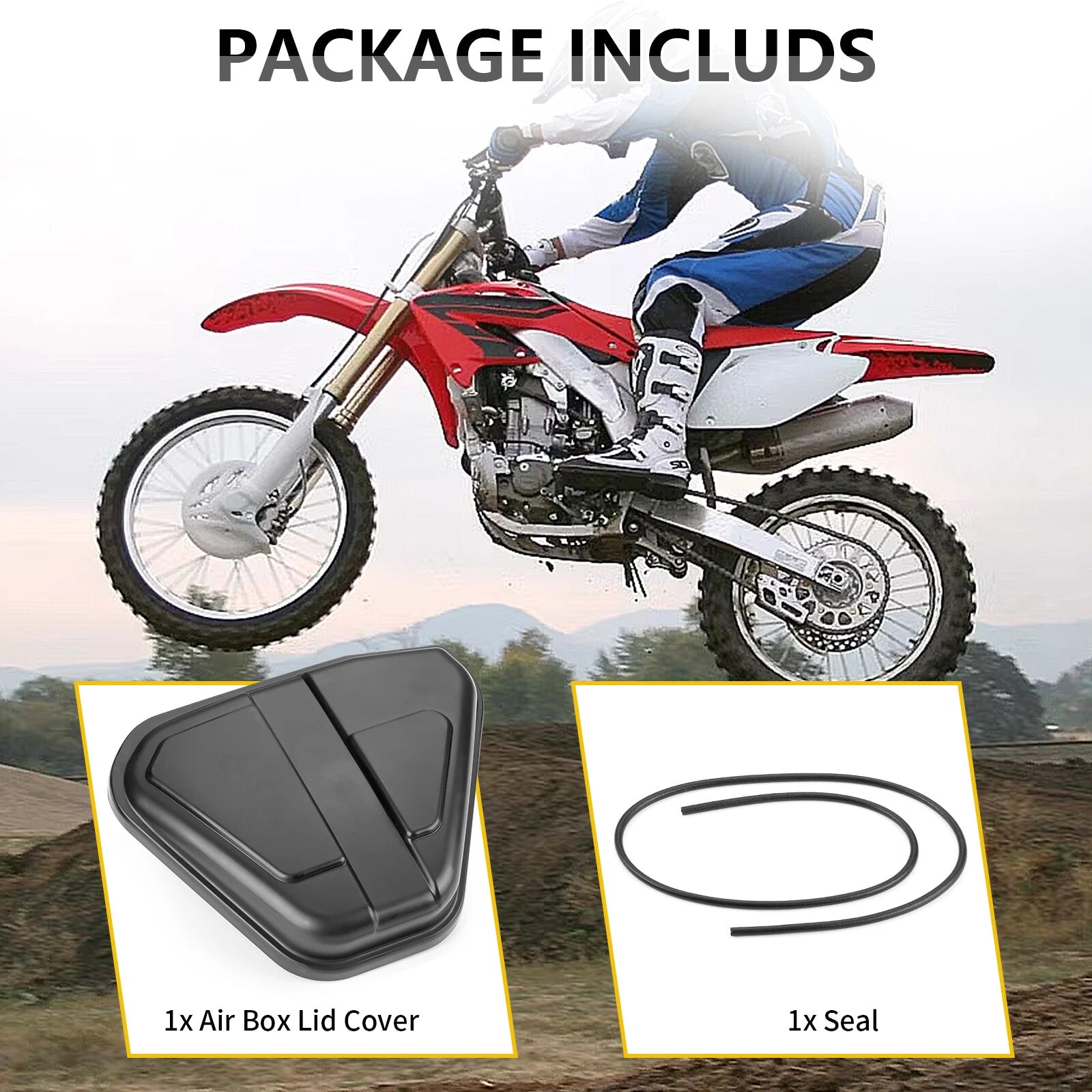 Air Box Lid Cover Cap and Seal for Honda XR80R XR100R (1985–2003) 17220-GN1-760