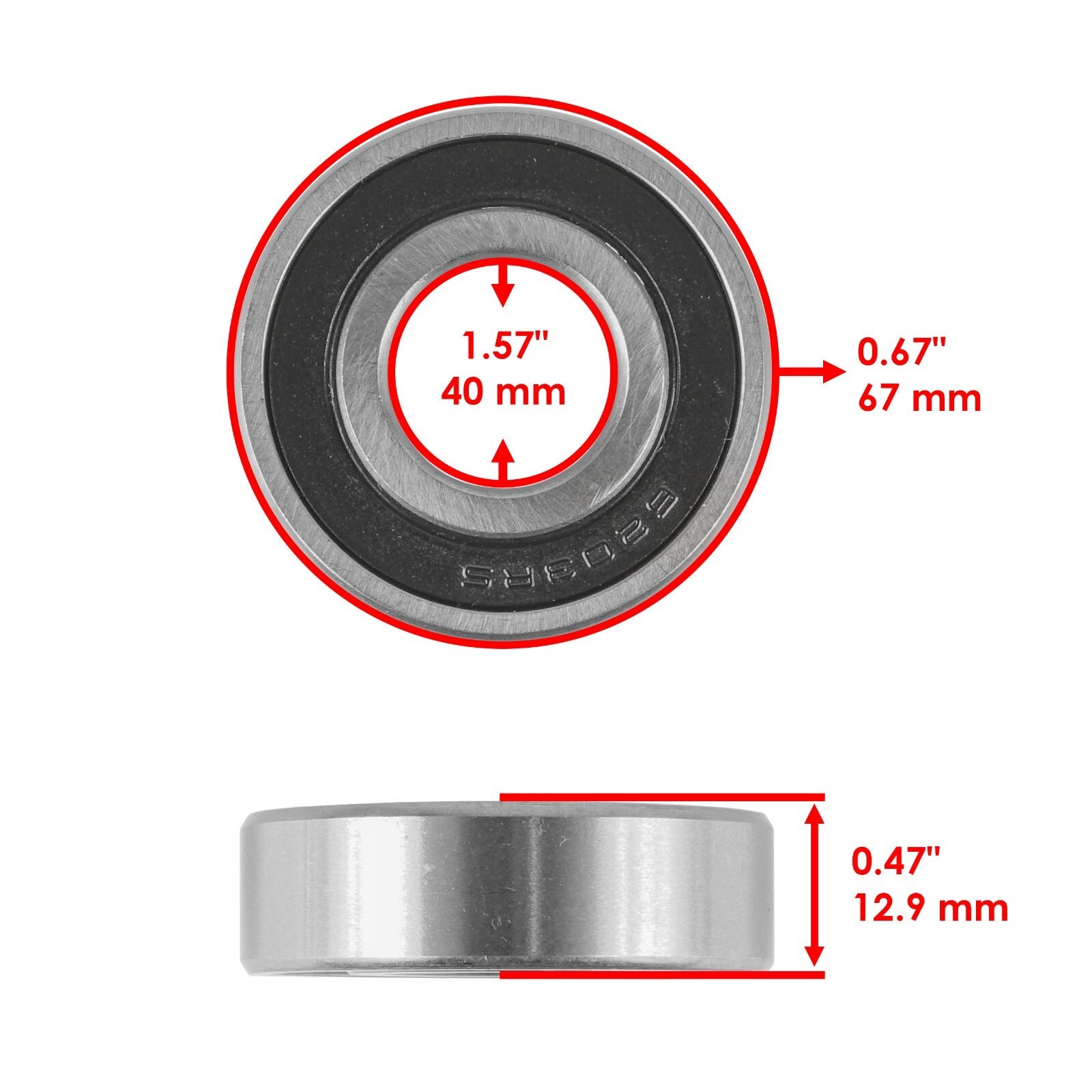 Front Wheel Ball Bearing and Seal Kit for Yamaha Bear Tracker 250 (1999–2000)