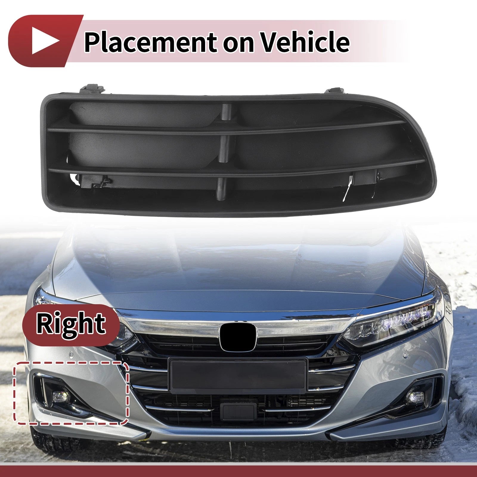 Front Right Fog Light Grille Replacement for Volkswagen Jetta (1999–2005)