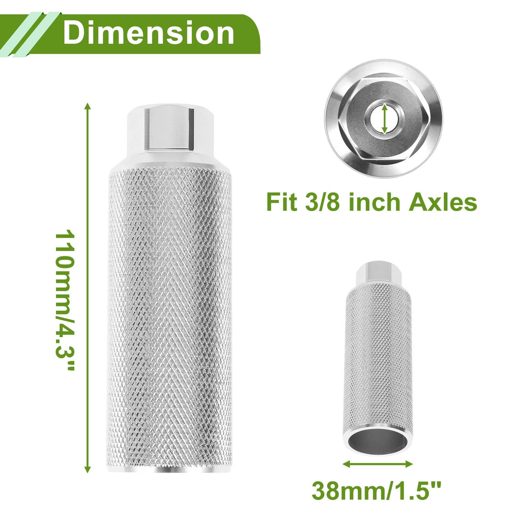 Bike Pegs 110mm Replacement Set for Black Silver Color (Qty 4)