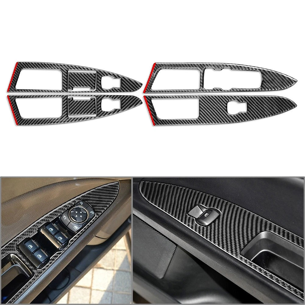 6PCS Power Window Switch Cover Trim for Ford Mondeo (2013–2017)