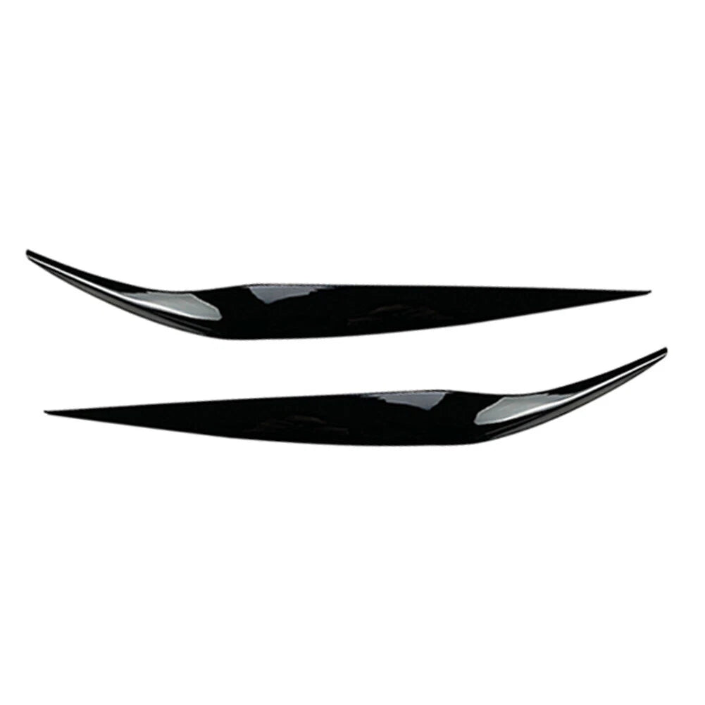 Front Headlight Eyebrow Cover Trim for Ford Fiesta MK6.5 (2013–2017) Glossy Black