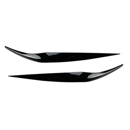 Front Headlight Eyebrow Cover Trim for Ford Fiesta MK6.5 (2013–2017) Glossy Black