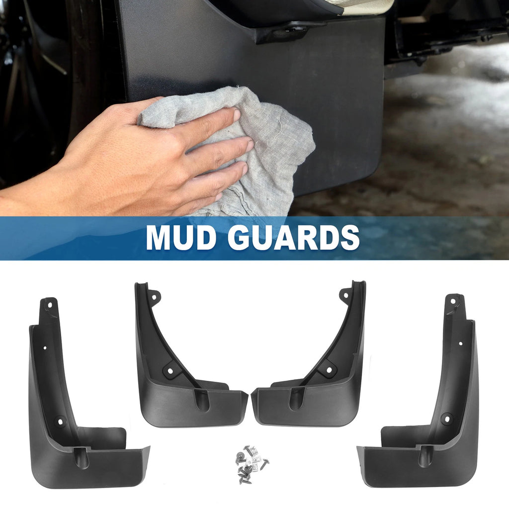 Front and Rear Side Mud Flaps Splash Guards for Chevrolet Trax (2019–2020)