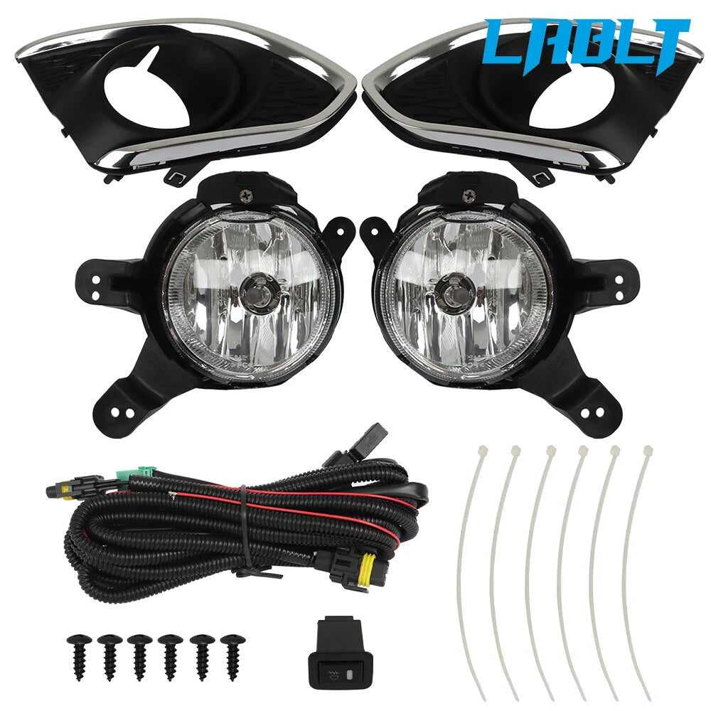 Front Fog Lights Lamps w/Switch for Chevy Spark (2013–2015)