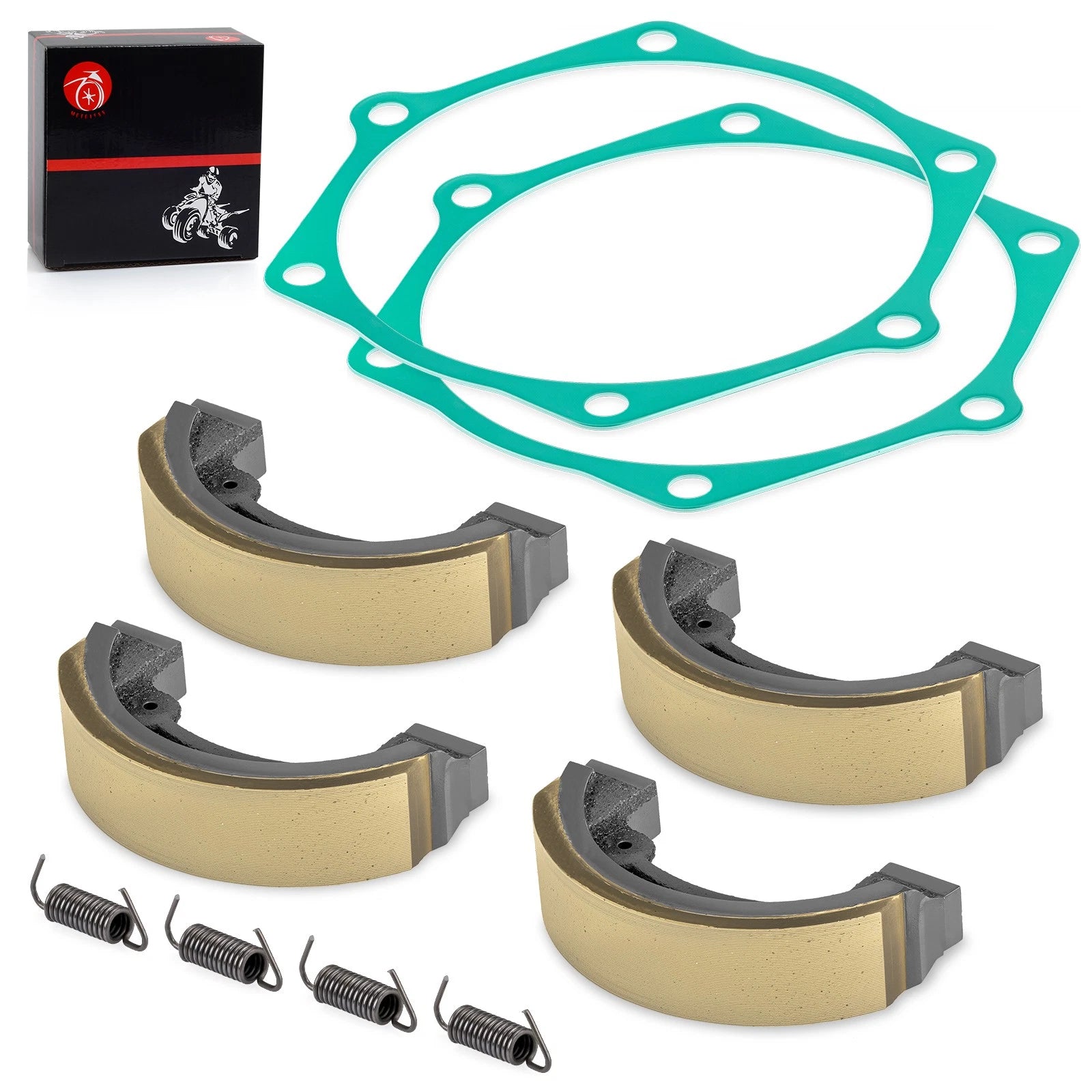Set of 4 Brake Shoes Springs Gasket Kit for John Deere 650 670