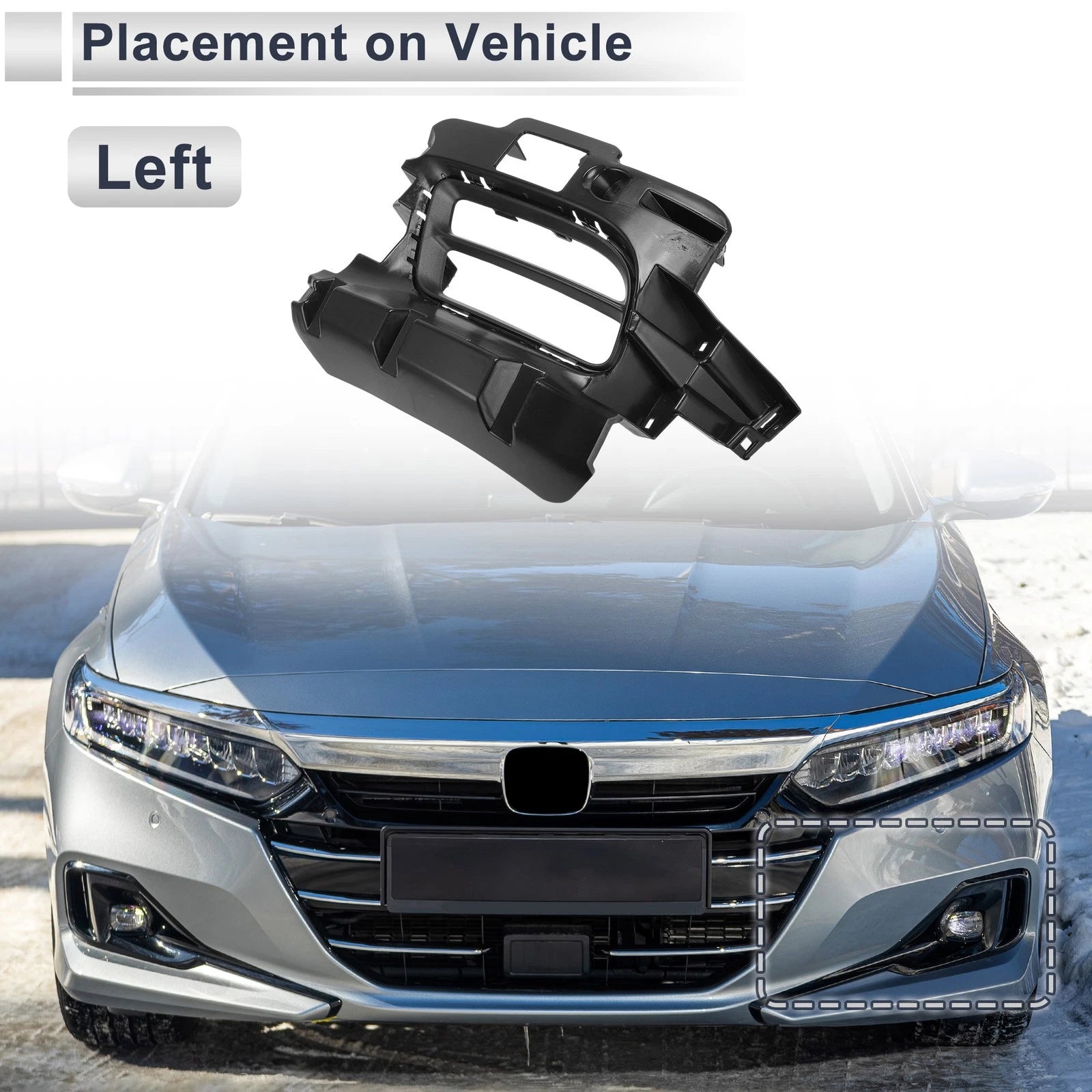 Front Left Fog Light Grille Replacement for Dodge Durango (2018–2020)