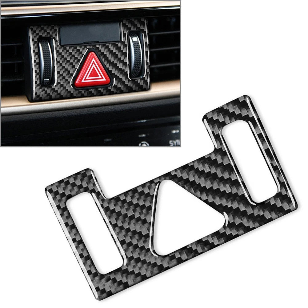 Mergency Light Button Frame Trim for Kia K3 Forte (2019–2021) Carbon Fiber Black