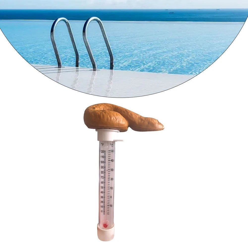 Floating Poop Thermometer for Pool Water Gauge (Fahrenheit/Celsius)