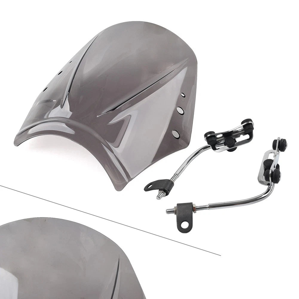 Universal Motorcycle Windshield Deflector - Grey