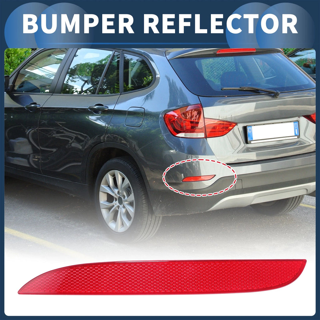 Bumper Reflector Replacement Rear Left for BMW X1 E84 (2009–2015) Red