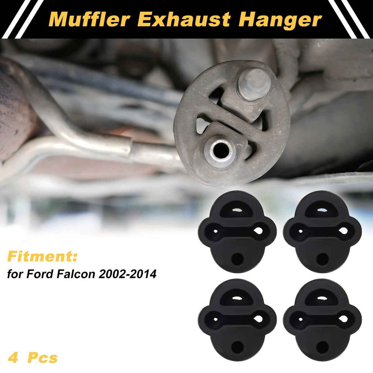 Set of 4 Exhaust Rubber Hanger Mounts for Ford Falcon (2002–2014)