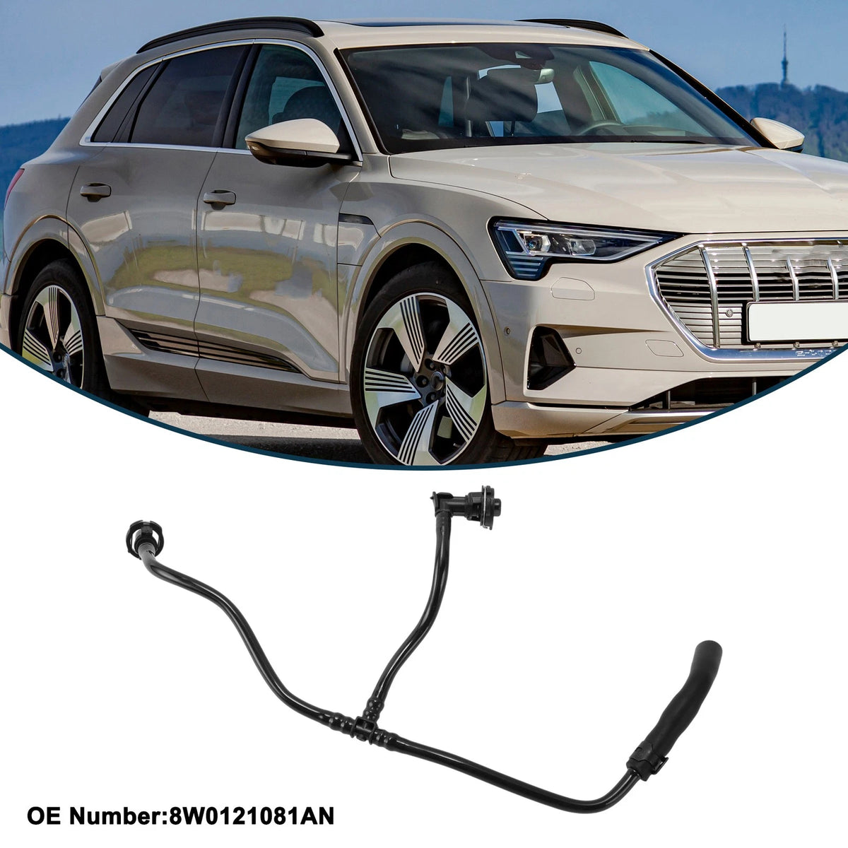 Radiator Hose for Audi A4 (2017–2020) No. 8W0121081AN Rubber