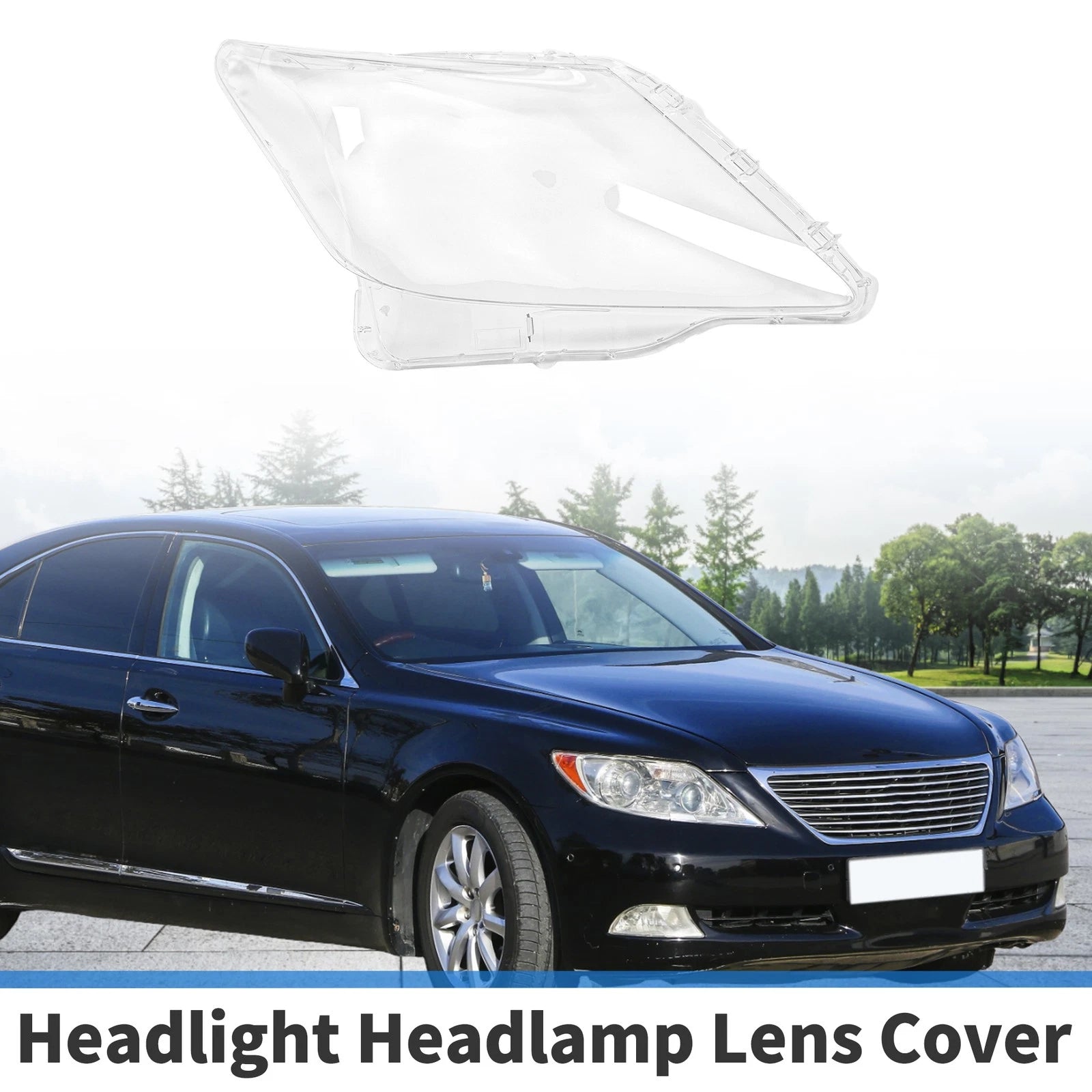 Headlight Lens Cover Front Right Replacement for Lexus LX570 (2007–2012)