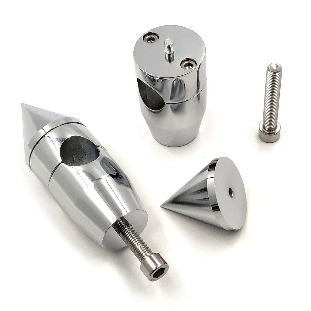 2 1/4" Chrome Spike Handlebar Riser for Harley Softail Dyna Sportster