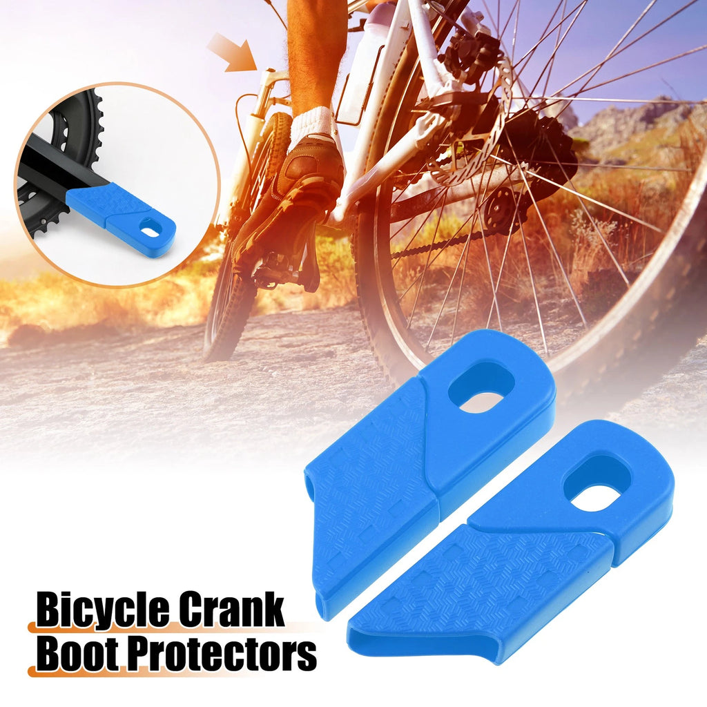 Crank Boot Protector Pair for Bicycle Cycling Crank Arm Covers (Blue)