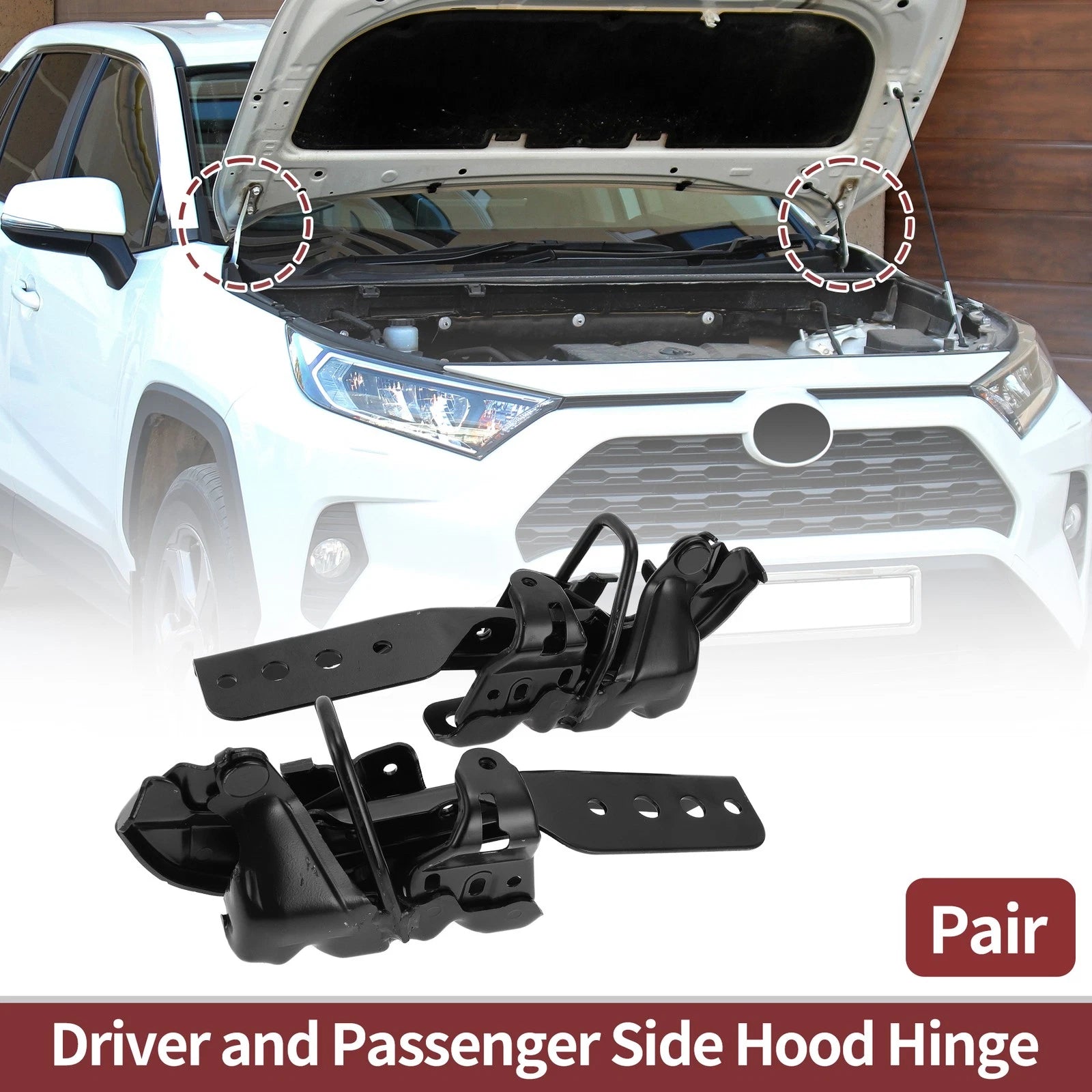 Hood Hinges Front Pair for Honda Civic 2022-2023 Bonnet Bracket