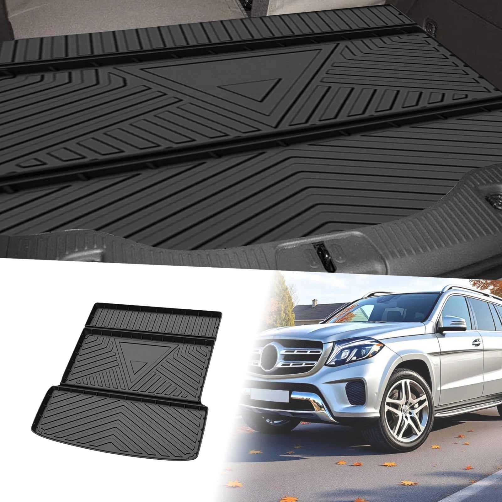 Rear Trunk Mat Flat Cargo Liner TPE 1 Pc for Mercedes Benz GLS (2013–2019)