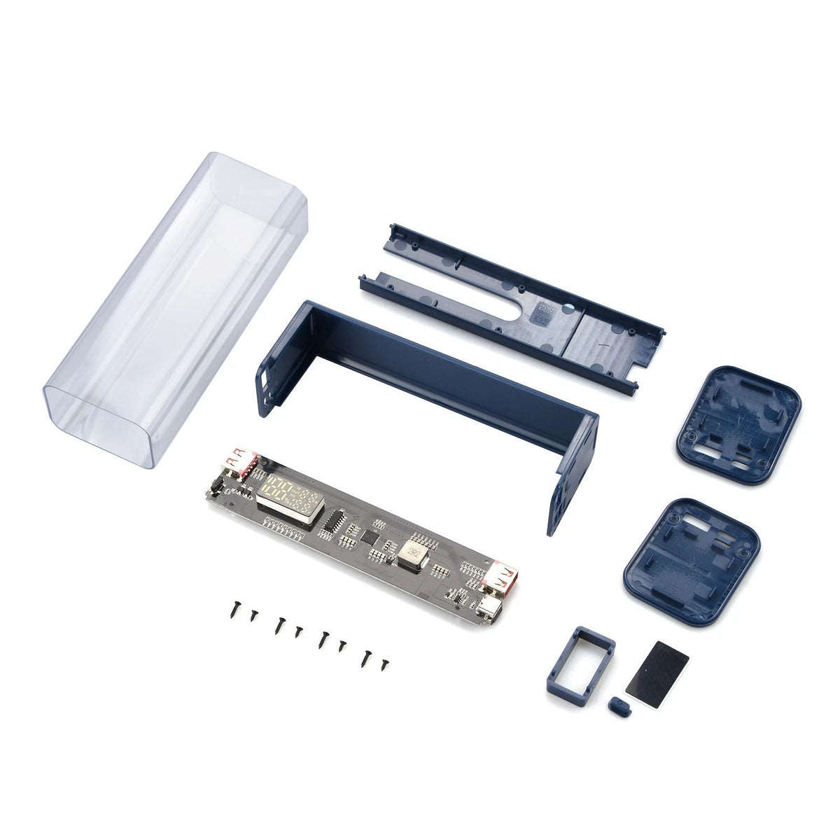 LED Display Battery Charger Case Power Bank Box Kit for