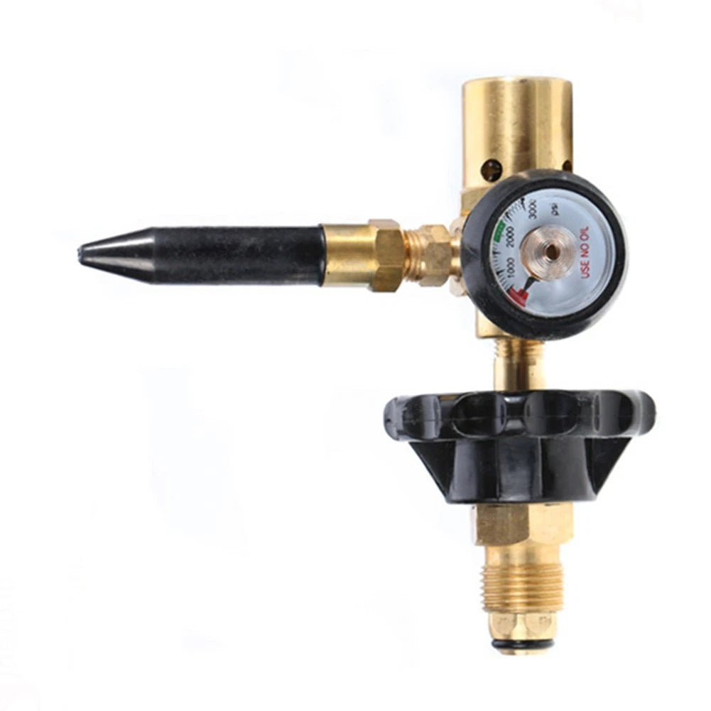 Helium Regulator Brass Construction with Pressure Gauge for Kitchen Balloon Use