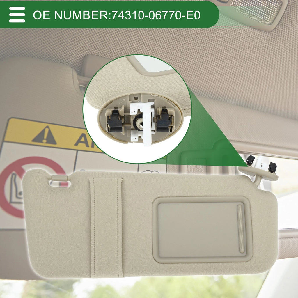 Right Front Sun Visor Replacement for Toyota Camry (2007–2011)
