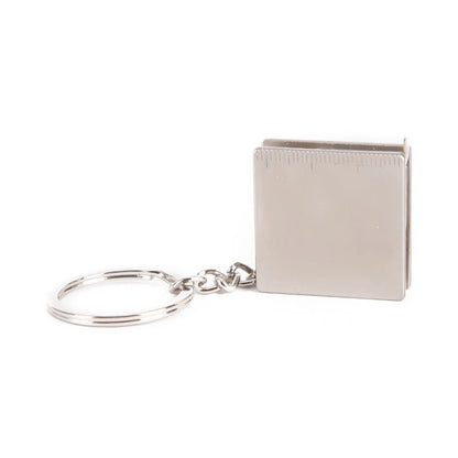 Retractable Stainless Steel Tape Measure Keyring for Easy Measurements