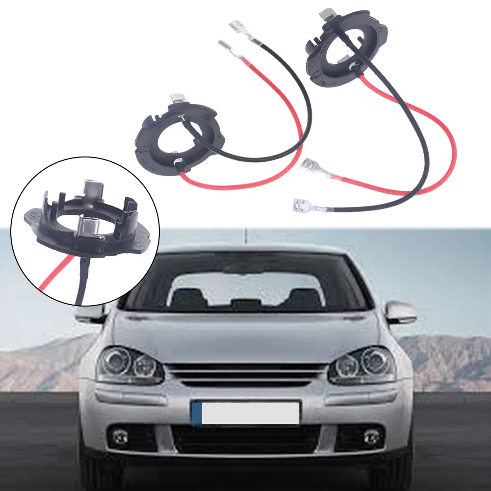 2Pcs H7 LED Headlight Base Holder for Golf MK5 (2003–2009)