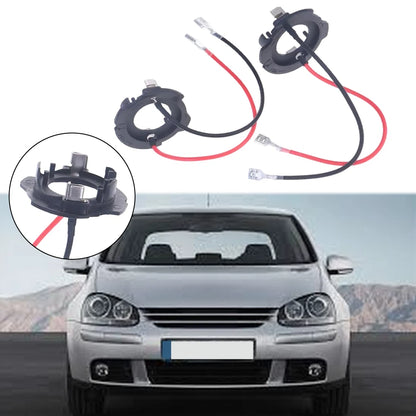 2Pcs H7 LED Headlight Base Holder for Golf MK5 (2003–2009)
