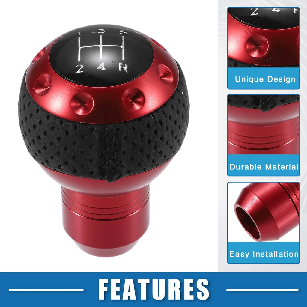 5 Speed Gear Shift Knob for Universal Manual Transmission (7.7cm, Red)
