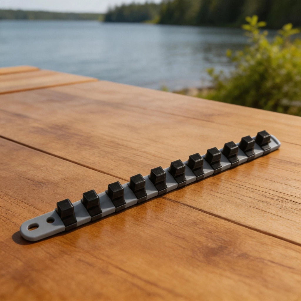 Set of 6 Plastic Socket Organizer Rail Rack for 1/4 3/8 1/2 Inch Sockets