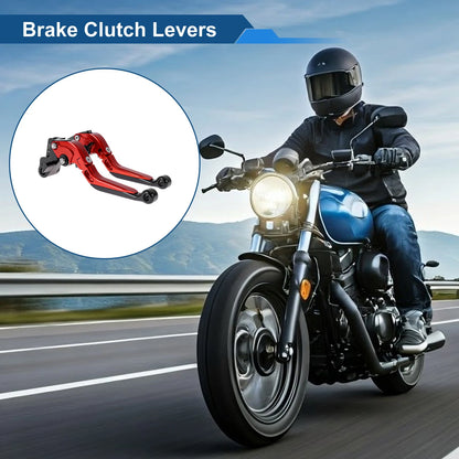 Adjustable Brake Clutch Levers for Kawasaki Ninja 650R (2017–2023) Red Black